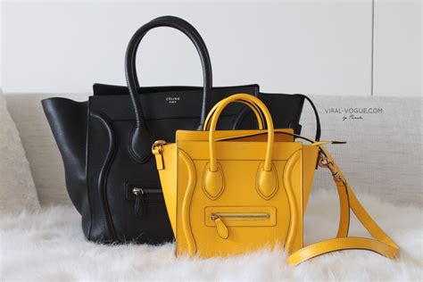 celine micro luggage tote|celine luggage bag size comparison.